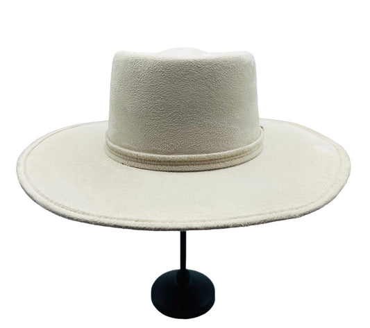 Victorious Vegan Suede Boater Hat