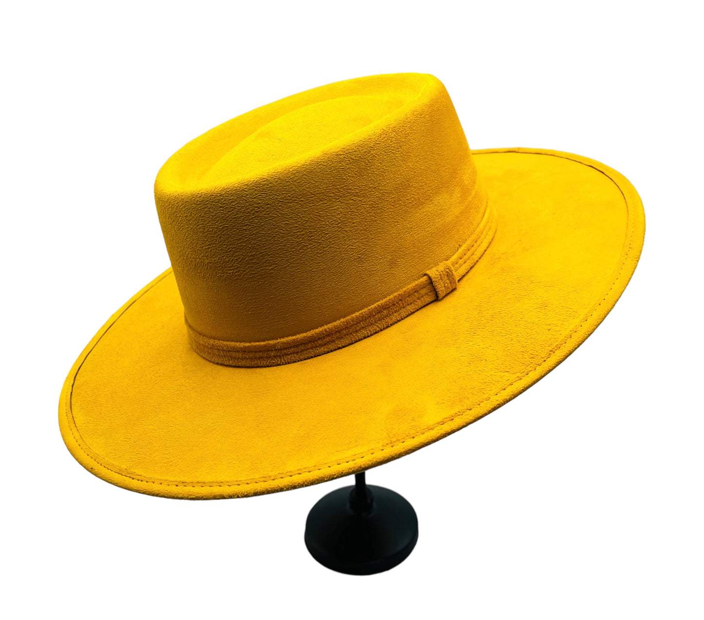 Golden Hour Vegan Suede Boater Hat
