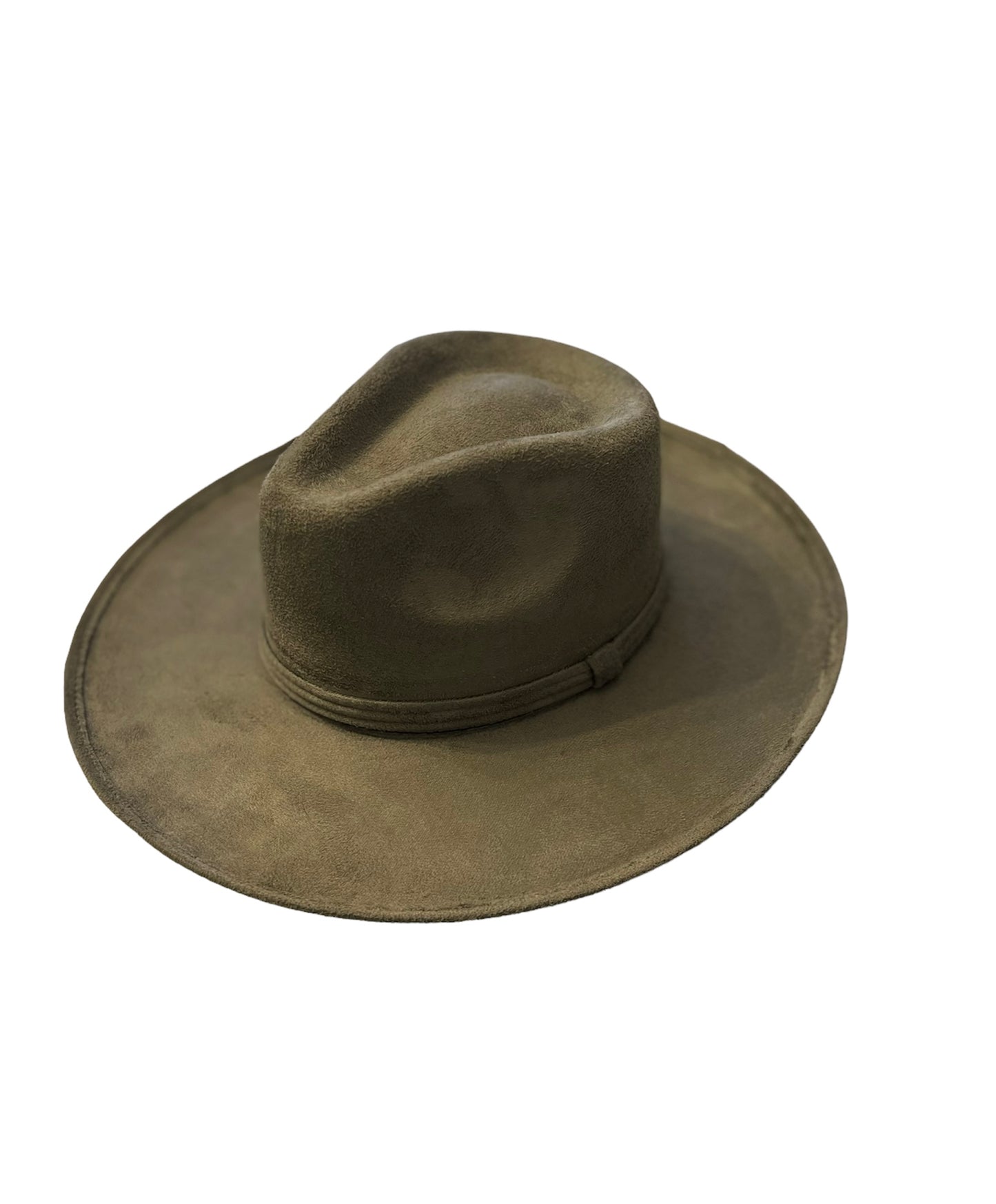 Olive You Vegan Suede Pencil Brim Fedora